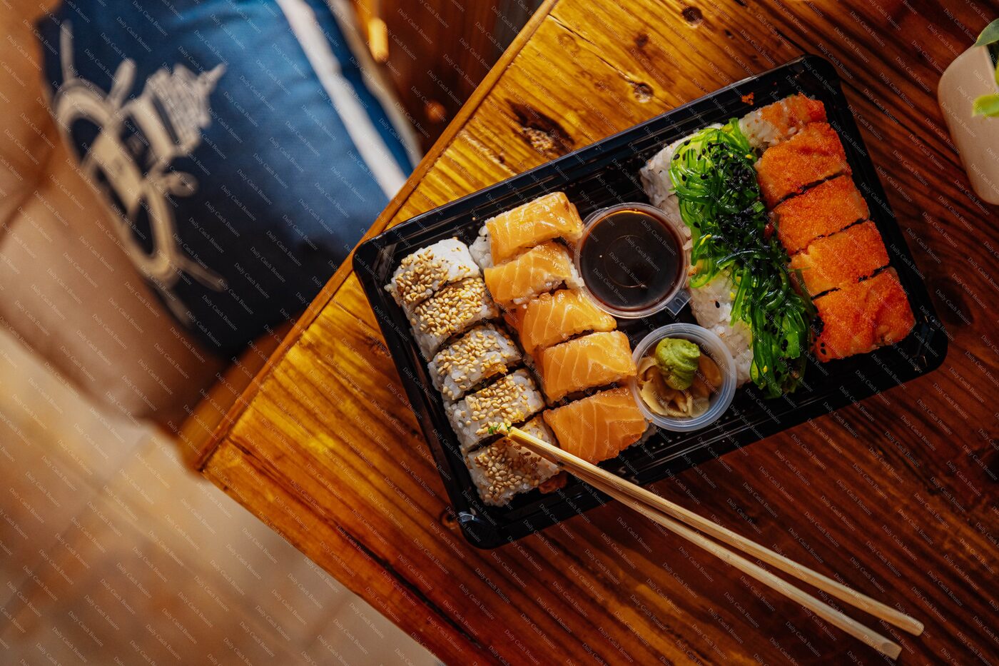Fresh sushi platter at The Daily Catch